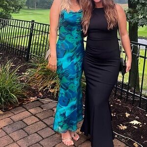 BLUE FLORAL MAXI DRESS